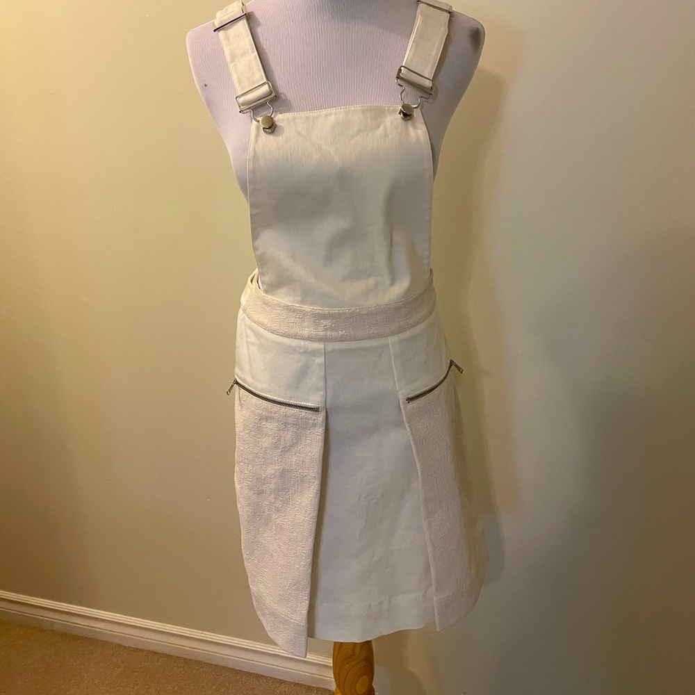 Whistles mixed fabric overall dress